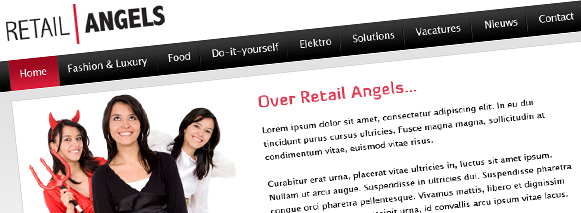 Retail Angels website-ontwrp